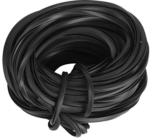 Schwarzer Dichtung Gewächshaus Gummistreifen, Gummi Wetterfest Gummidichtung Gewächshaus Gummidichtung, Gewächshauszubehör für Glasabdichtung (18 Meter)