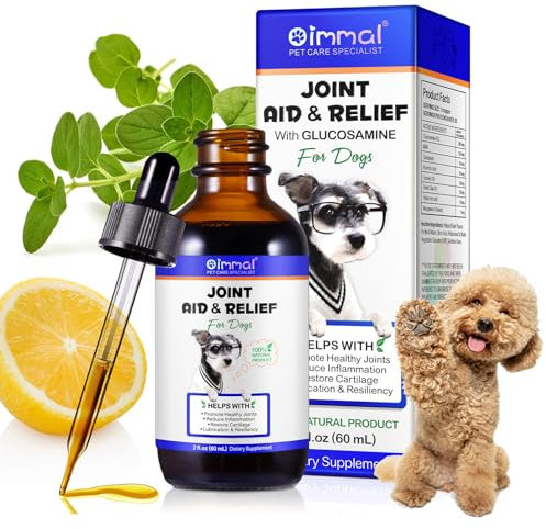 JCZQDRPC 60ml Dog Joint Aid & Relief, Dog Joint Aid & Relief, Dog Pain Relief, Dogs Hip & Joint Care For Dogs 60ml, Hip and Joint Supplements, Relieves Joint Pain for Dogs