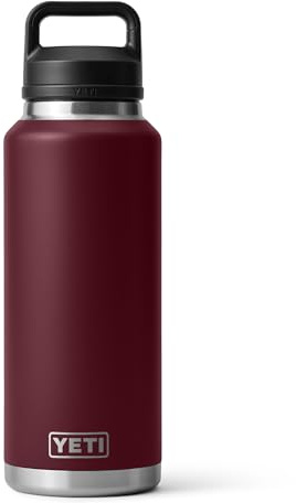 YETI Rambler Bouteille de 40 oz isolée sous vide en acier inoxydable avec bouchon Chug Cap, Wild Vine Red