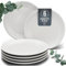 Steingut Teller Groß 6 Personen Hygge TESTSIEGER, Traumhaftes Skandinavisches Steingut Speiseteller Set, Stylisches Essteller Set, Pure Living in Hellgrau