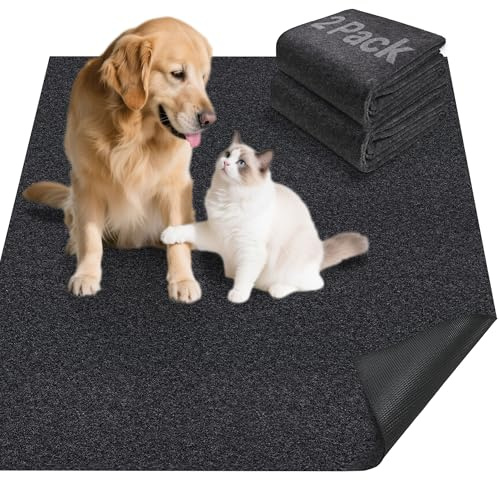 HOMEK Training Pads, 2 Pack Extra Large Pet Playpen Mat, Fast Absorption Reusable Dog Pee Pad, Non Slip Washable Dog Mat for Training, Whelping, Housebreaking, Incontinence, and Crate/Kennel-90×120cm