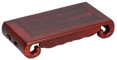 Pedestal rectangular pequeño multifuncional con base de secuoya de alambre plateado para jarrón interior y exhibición de servicio de té, elegante pieza de decoración para el hogar