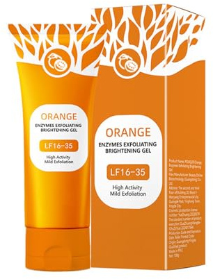 Gel exfoliant orange, naturlig orange peeling gel, rengöring ansiktporer, för alla hudtyper, 100 g