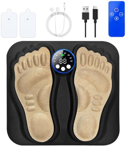 Wezalget Masajeador De Pies EMS Con Mando,Máquina De Masajes Para Pies | Dispositivo Eléctrico De Masaje Podal Práctico Para Rutina Diaria De Personas Adultas Mayores Y Adultos