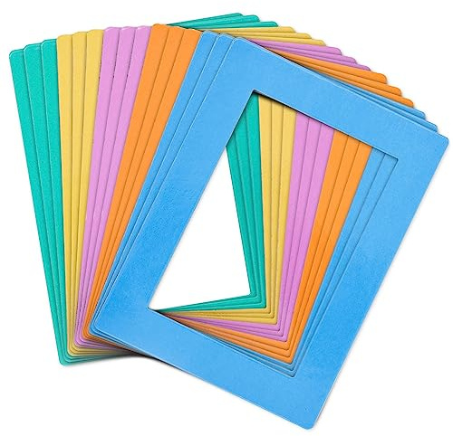 Juvale Colorful Magnetic Picture Frames - Multi-Surface Display with Refrigerator Magnet - Easy Photo Swap Magnetic Picture Frame - Locker Accessories - Pack of 15, 6.25 x 4.7 in, Fits 4x 6 Photos