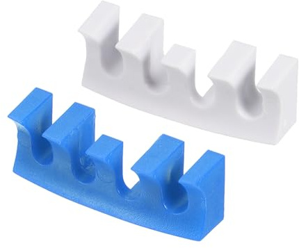 M METERXITY 2 Pack Badminton Stringing Racquet Load Spreader - Pressure Reducer Stringing Protector Threading Machine Adapter for Repair Fixing (Blue/White)