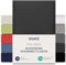 Dreamzie Premium Spannbettlaken 180x200 cm - 200x200 cm - 37cm Seitenhöhe - auch für Boxspringbett & Wasserbett - Bettlaken Boxspringbett 100% Jersey Baumwolle, 150 g/m² - Oeko-TEX - Dunkelgrau
