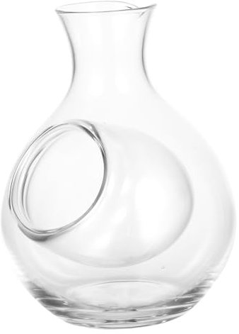 Gatuida Decantador De Vino De Cristal 300 Ml Boca Inclinada Licorera Para Brandy Refrescante Recipiente Para Servir Cenas y Celebraciones