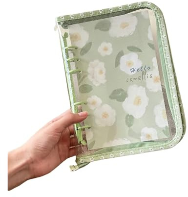 EFRJUWI Album photo, organiseur de cartes postales, agenda, carnet, papeterie scolaire(Green)
