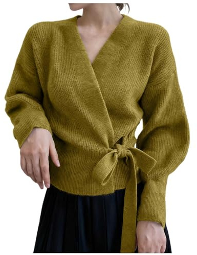 Cardigan élégant en tricot avec ceinture à nouer, long manteau pull pour la saison d'automne, vêtement d'extérieur doux et confortable, haut tunique tendance avec poches, couche polyvalente pour