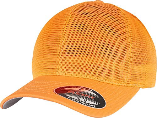 Flexfit 360 Omnimesh Cap Gorra de bisbol, Naranja neón, L/XL Unisex Adulto