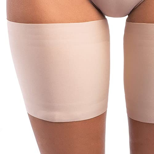 looksy Lårband, unisex-modell, elastiska, förhindrar att låren skaver mot varandra, glider inte av, Mörkbeige, XL
