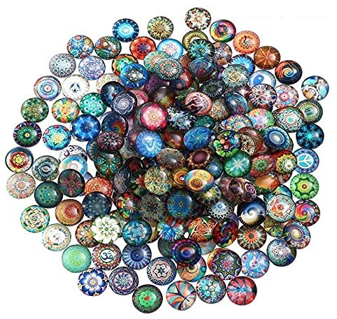 LUOSHUAI Tesselles mosaique 100pcs 12mm mosaïque Ronde mosaïque de mosaïque pour Artisanat de mosaïque de Verre Mosaique Verre