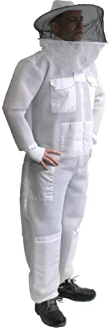 Förster-Fellnest | NEU ! Vollventilierter Imker-Overall, Imkeranzug mit runder Haube, rundum atmungsaktiv und dabei leicht