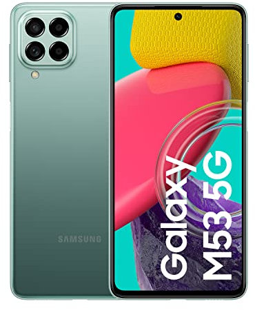 Samsung Galaxy M53 5G Mobile Phone SIM Free Android Smartphone 8GB RAM 128GB Storage Khaki Green [Amazon Exclusive]