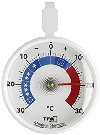 TFA Dostmann Thermomètre de refroidissement analogique, petit contrôle pratique pour réfrigérateur/congélateur L 72 x l 21 x H 95 mm, Paquet de 3