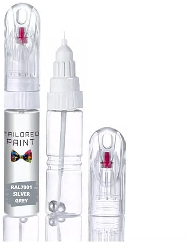 RAL7001 Silver Grey Multi Surface Touch Up Paint Pen All in 1 Interior & Exterior Wood, Metal, Plastic, uPVC, Ceramic All Weather Matt 10% Sheen
