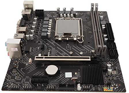 H610 Gaming Motherboard, M LGA 1700 Pin DDR4 Desktop Computer Motherboard für M.2 12 Generation CPU, 2 DDR4 4 SATA3.0 M.2 WiFi BT, 1 PCIE 16X HDMI DP VGA, PXE Boot