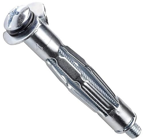 Tacos de anclaje para pared de yeso de alta resistencia, tornillo de metal de cavidad Molly, fijaciones de pared huecas superiores, paquete de: 2 M4 x 47 mm (4 x 24)