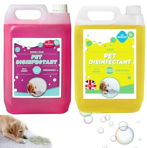 General Use Effective 5L Lemon Or Bubble Gum Pet Disinfectant Safe To Use On All Surfaces (Bubble Gum, 1 x 5 Litre)