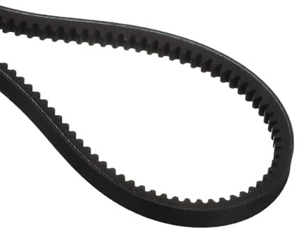 sourcing map AX43 EPDM V-Belt, Raw Edge Cogged Industrial Rubber V Belt 1/2 Width x 43 Inside Circumference