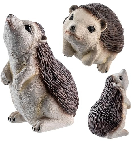 KADAX Dekofigur Igel, 8.3 x 7.8 x 12 cm, Gartenfigur aus Kunststoff, wetterfeste Gartendekoration für draußen, Herbst Tierfigur für Garten, Gartendeko (1 Stück)