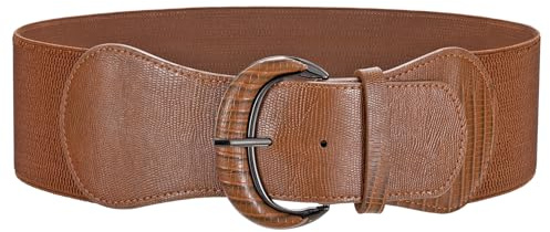 WERFORU Femme Ceinture Élastique Large Femme Ceinture Stretch Taille Cinch avec Boucle pour Robes