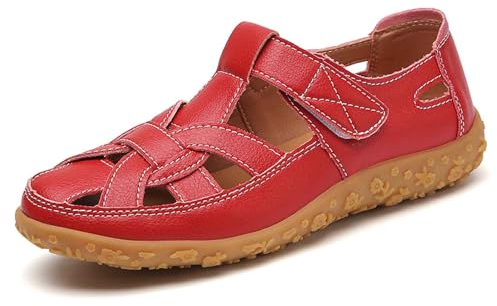 Chaussures d'hiver pour femme - Pour les loisirs quotidiens et les vacances en plein air - Bout fermé - Sangle réglable et style respirant - Pour l'été - Taille S - Noir
