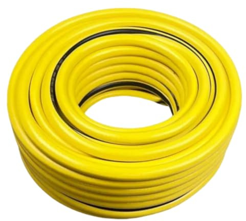 HoseFlo Premium YellowRenforced PVC Anti Kink Outdoor Hosepipe Garden Hose Pipe (20 Metres)