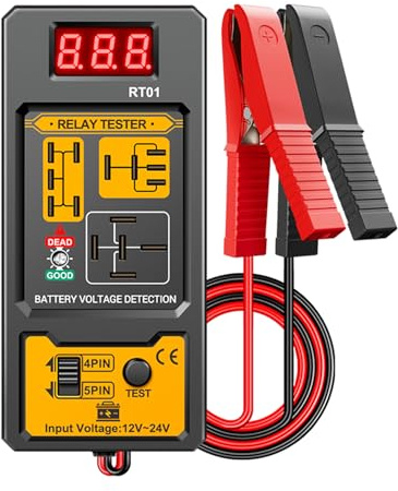 Dispositivo De Diagnóstico Relés Genérico Con Clip Cocodrilo 42 Cm Y Herramienta Diagnóstico Analizadores Alertas Doble LED
