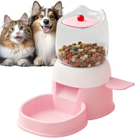 Automatisk Kattmatare 2 Liter Tryckdesign Matfat | Husdjursmatutdelare För Inomhus Bur Arbetsplats Utomhus Trädgård Patio Och Djuraffär