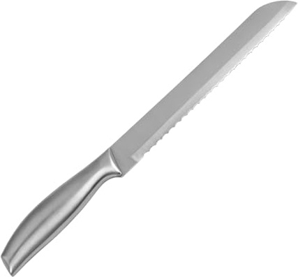 Coltello da Pane in Acciaio Inox con Lama Seghettata - Coltello da Colazione con Lama Ultra Affilata per Pane, Bagel e Pasticceria 30CM