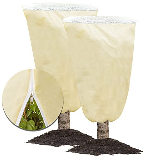MIXC 2 Stück Pflanzenschutz WWinter, 120 * 180 cm winterschutz für Pflanzen, Winterschutz für Kübelpflanzen mit Reißverschluss, winterschutz für palmen draußen, vor Vögeln und Insekten