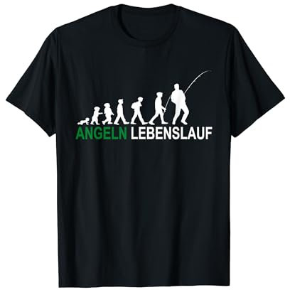 Angeln Lebenslauf Fischer Angler Fischen Angelbekleidung T-Shirt
