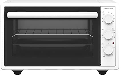 Cookology CMO37WH 37 Litre Portable Mini Countertop Oven and Grill - 1500W Electric 4 Multi-function Cooker with Wire Rack, Baking Tray, Adjustable Temperature Control & 90 Minute Timer - In White