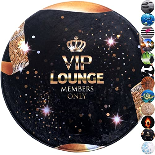 Sanilo Badteppich Rund, viele schöne runde Badteppiche zur Auswahl, hochwertige Qualität, sehr weich, schnelltrocknend, waschbar, 80 cm (VIP-Lounge)