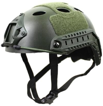 PJ Tactical Paintball Airsoft Helmet Fast Military Helmet with NVG Bracket and Side Guide Rail