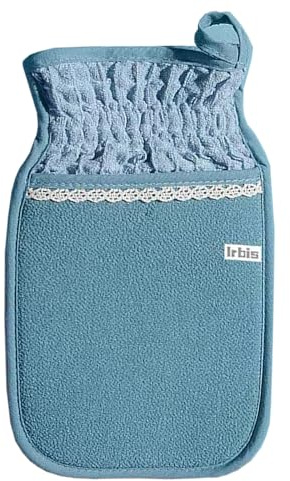 Irbis Deep Exfoliating Glove-Korean Body Scrub Mitt,Exfoliator Scrubber, Dead Skin Remover, Dual Texture Bath Sponge&Washcloth-Great for Shower, Bath, Spray Tan Removal or Home Spa-(Pink,Grey,Blue)