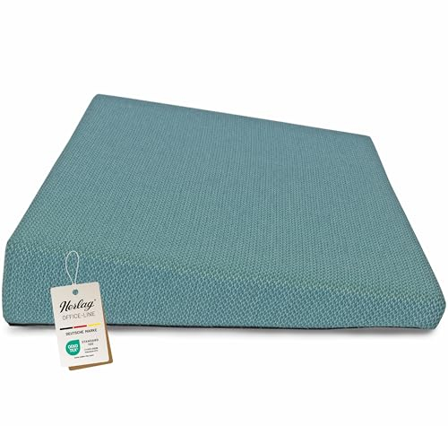 Herlag Keilkissen Stella 37x33x7/2cm | Ergonomisches Sitzkissen für Bürostuhl | Ergo-Sitzkeilkissen Büro & Home Office | Bürostuhlkissen für gerades Sitzen | Anti-Rutsch | Waschbar | Petrol