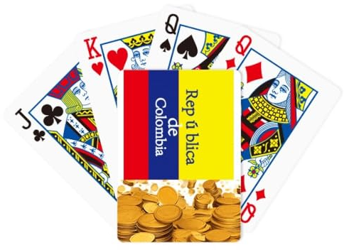 no/no National Flag Colombia English Country Gold Playing Card Classic Game