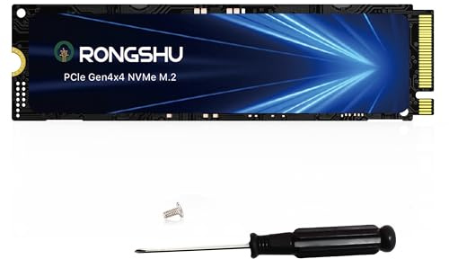 RONGSHU 2TB NVMe SSD M.2 PCIe4.0 Gen 4×4, M.2 2280 Internal Gaming SSD, Seq. Read Speeds Up to 7,400 MB/s, SLC Cache 3D NAND TLC Internal Solid State Drive Compatible with PS5, Gaming (RP7000)