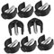 BESTYASH Replacement Lock Clips for Toilet Seat Tube Safety Rail Pin Toilet Frame Locks Raised Seat Clips Black 25mm Length