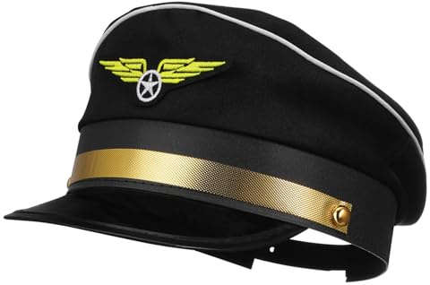 IMIKEYA Verstellbare Pilotenmütze für Erwachsene Robuste Hutdekoration für Halloween und Kostümpartys für Flugzeug Themenveranstaltungen Cosplay und Auftritte