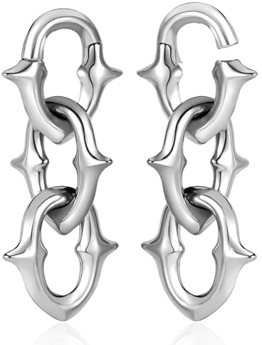 DOEARKO Öronvikter 1 par öron flesh tunnel öra weights Hangers rostfritt stål öronproppar tunnel öra piercing sträckt smycke, 4mm, Rostfritt stål, Rostfritt stål