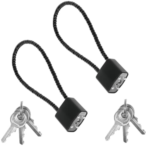 2 piezas candados de cuerda de acero con llaves,candado de cable flexible,candado con grillete largo llaves,para interiores y exteriores,cubo de ruedas,bicicleta,maleta,puerta,gimnasio,taquilla
