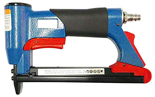 REFURBISHHOUSE 1/2 Pulgada Neumática Grapadora De Clavadora Herramienta De Grapadora Fina para Muebles Azul Clavadora Herramienta 4-16Mm Carpintería Neumática Herramienta Eléctrica De