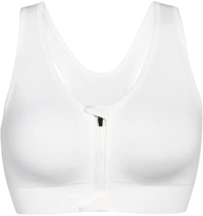 CLOUSPO Soutien-gorge de sport post-chirurgie avec fermeture éclair sur le devant, sans couture avec coussinets amovibles Pour les femmes ayant subi une mastectomie, pour le fitness et les
