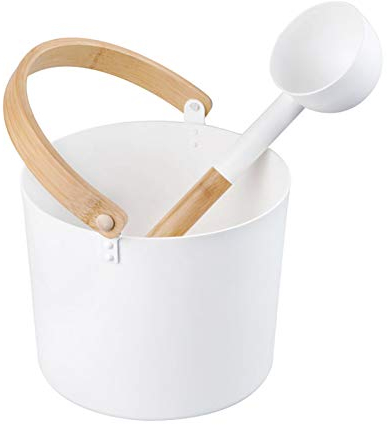 Sauna Bucket Set 7 L Sauna Bucket Aluminium Sauna Bucket Set with Long Handle, Sauna Bucket Finland Made of Aluminium