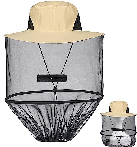 Casquette Anti-Moustique Homme Femme, Chapeau de Apiculteurs Extérieur avec Voile pour la Pêche Camping L'alpinisme Randonnéesde