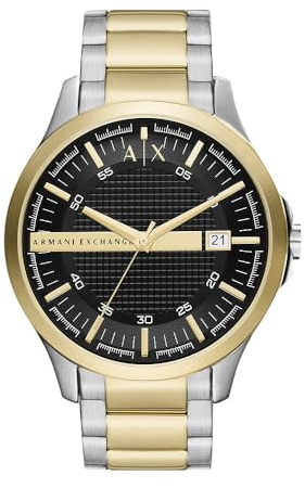 Armani Exchange Watch For Men, Quartz Movement and 46mm Case Size with Stainless steel, Leather or Silicone strap